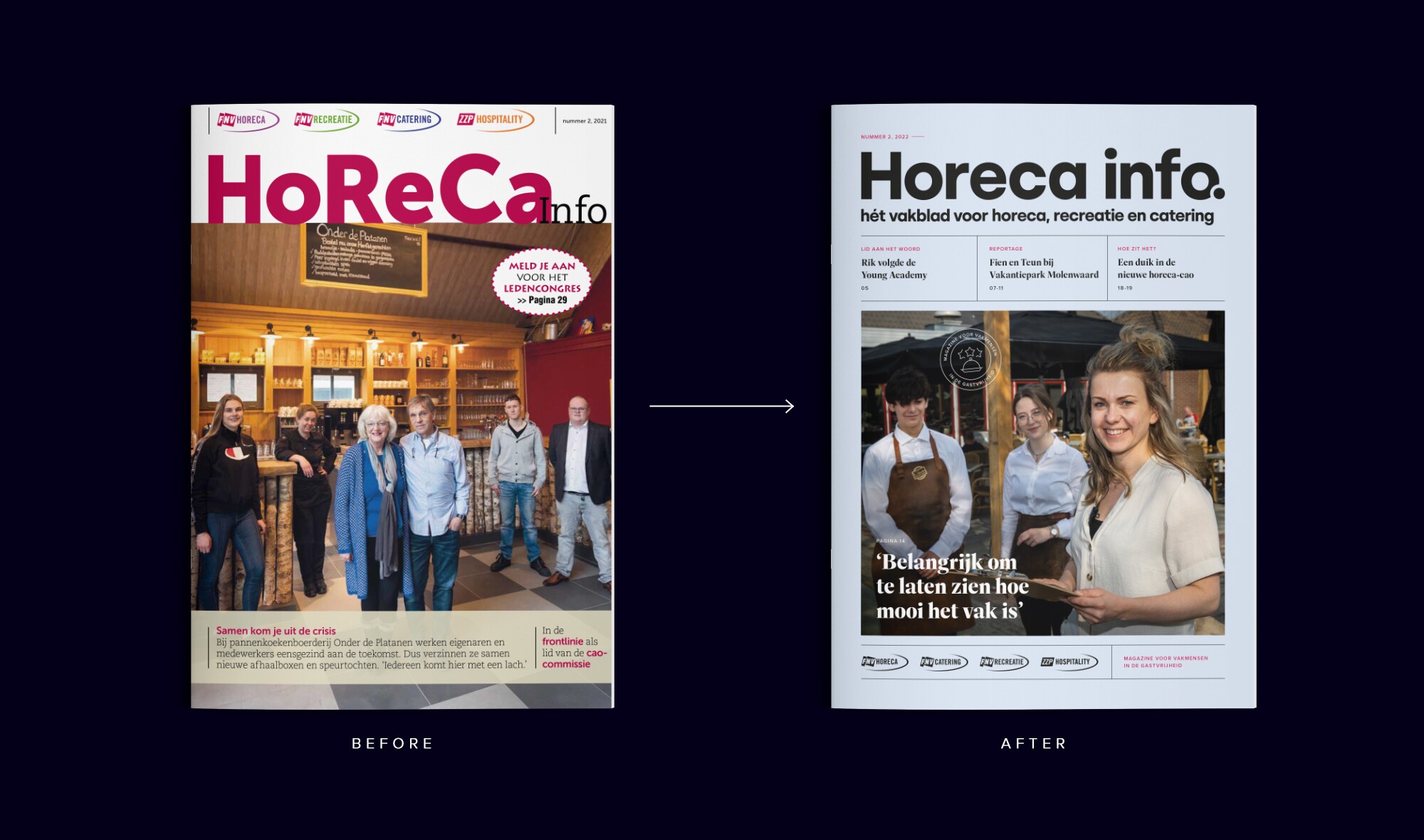 Horeca info magazine oud en nieuw design