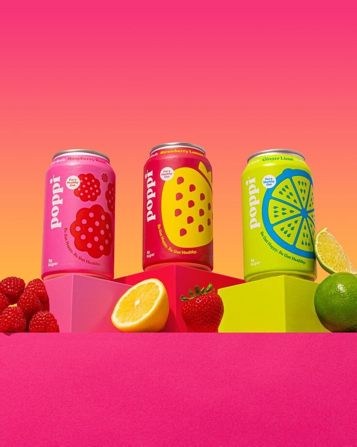 kleurrijke branding frisdrank