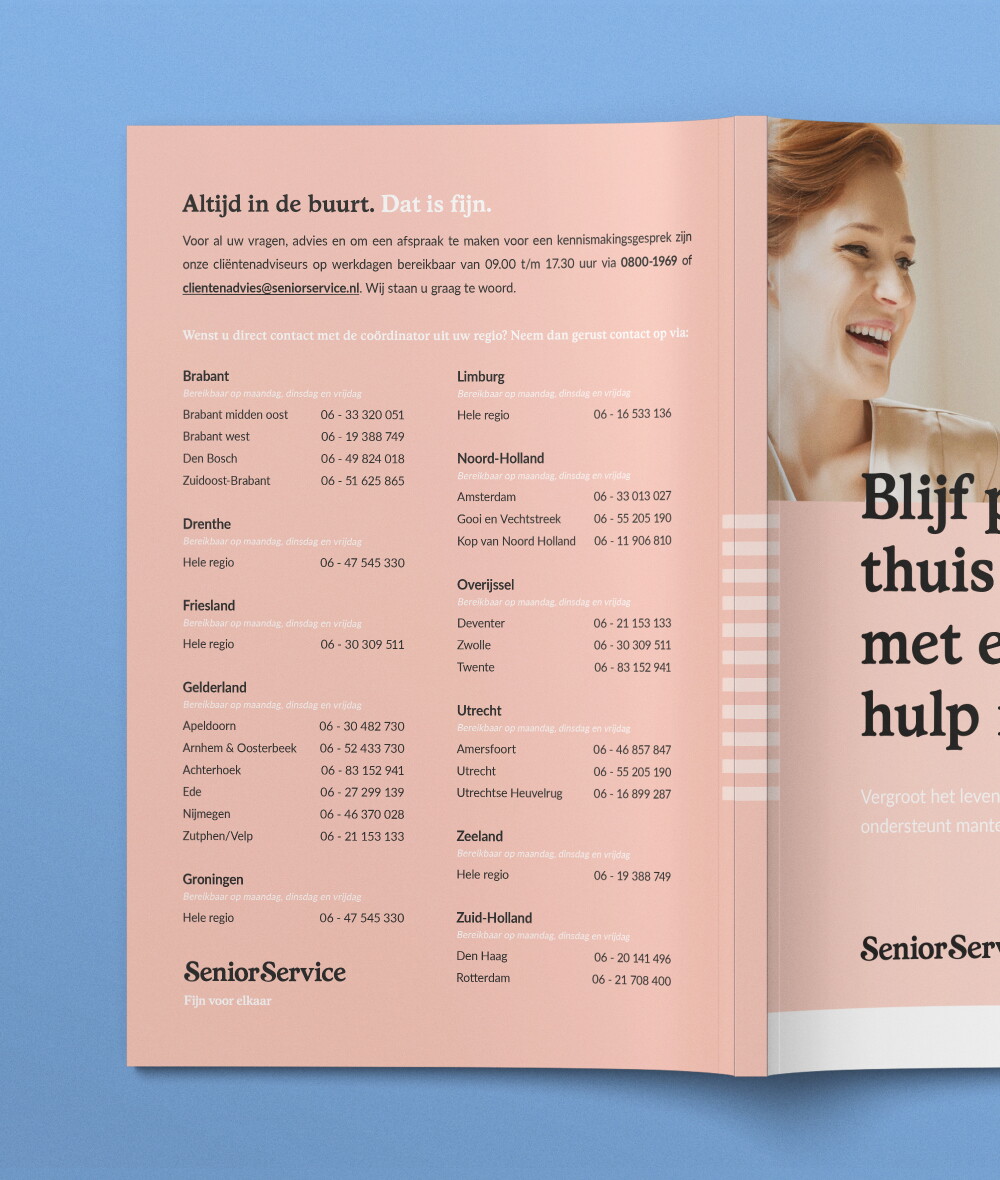 Senior Service Brochure achterkant