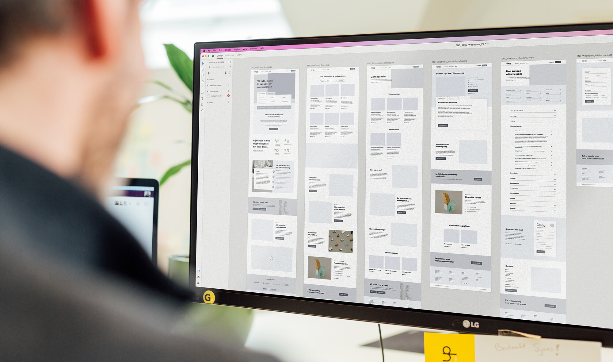 Energie in Huis Wireframes