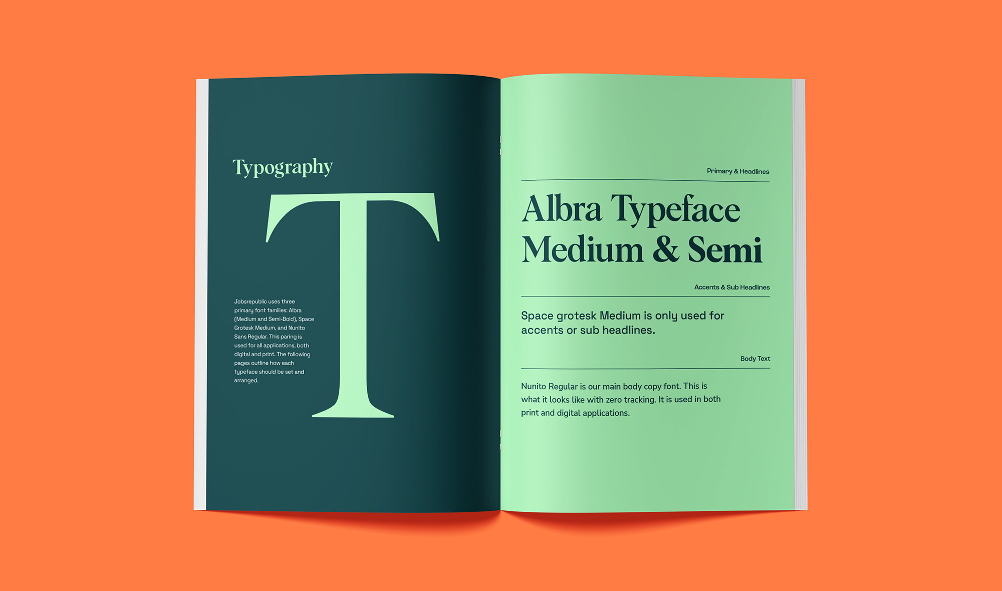 Jobsrepublic branding typografie