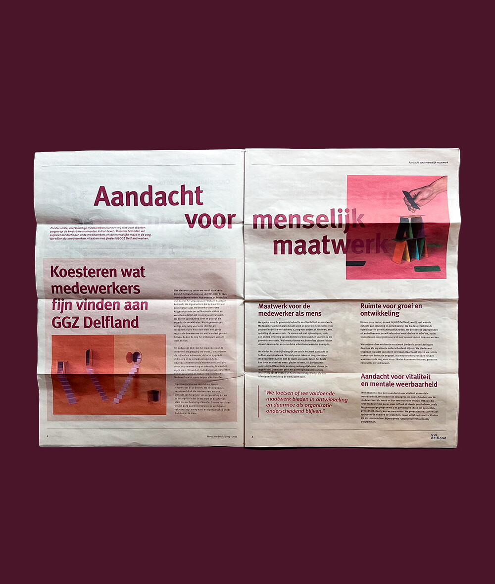 Meerjarenbeleid spread - Aandacht voor menselijk maatwerk