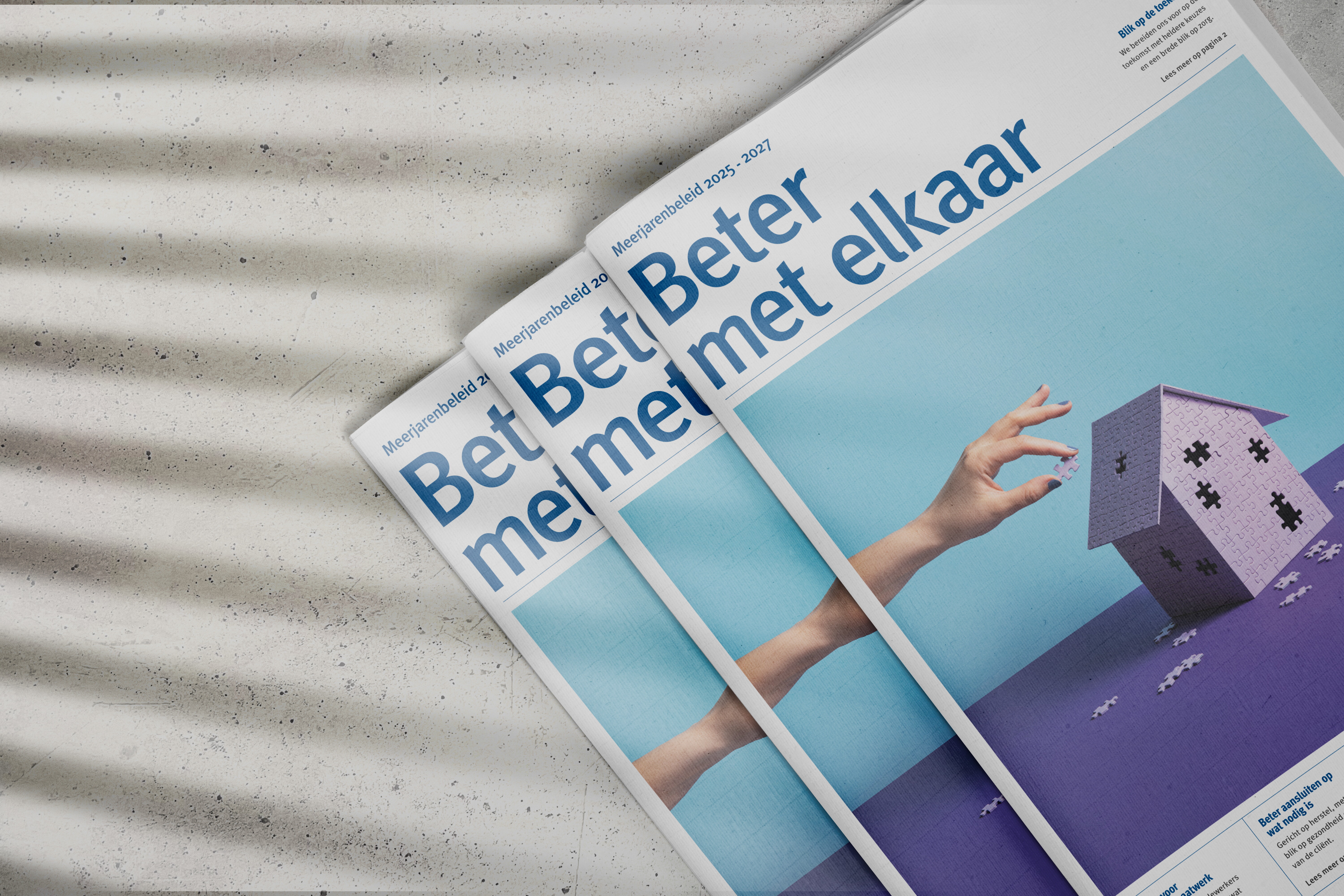 Meerjarenbeleid kranten liggen op elkaar gestapeld