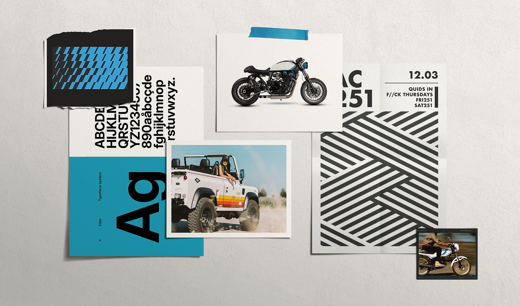 Moodboard met grafische elementen
