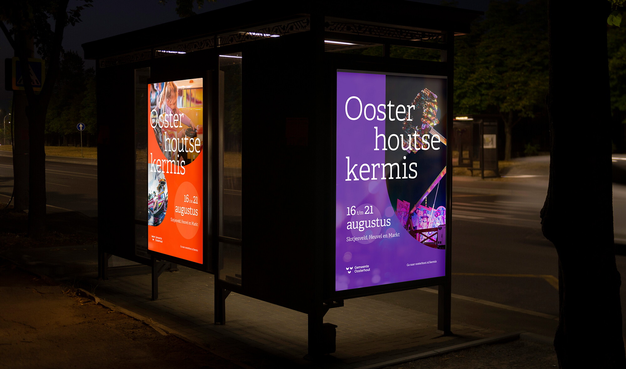 Gemeente Oosterhout bushok posters Oosterhoutse kermis