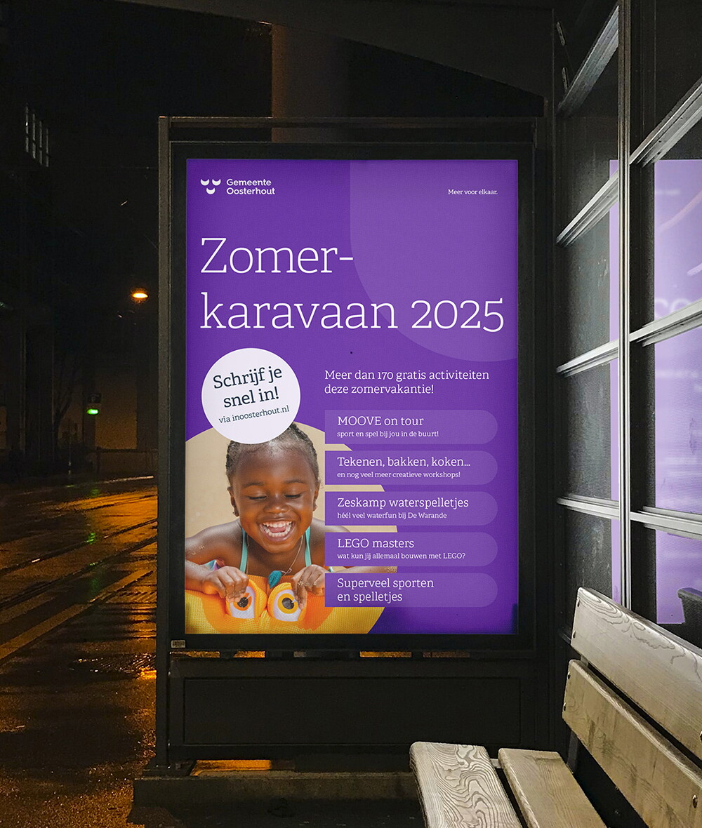 Gemeente Oosterhout bushok poster Zomer Karavaan 2025