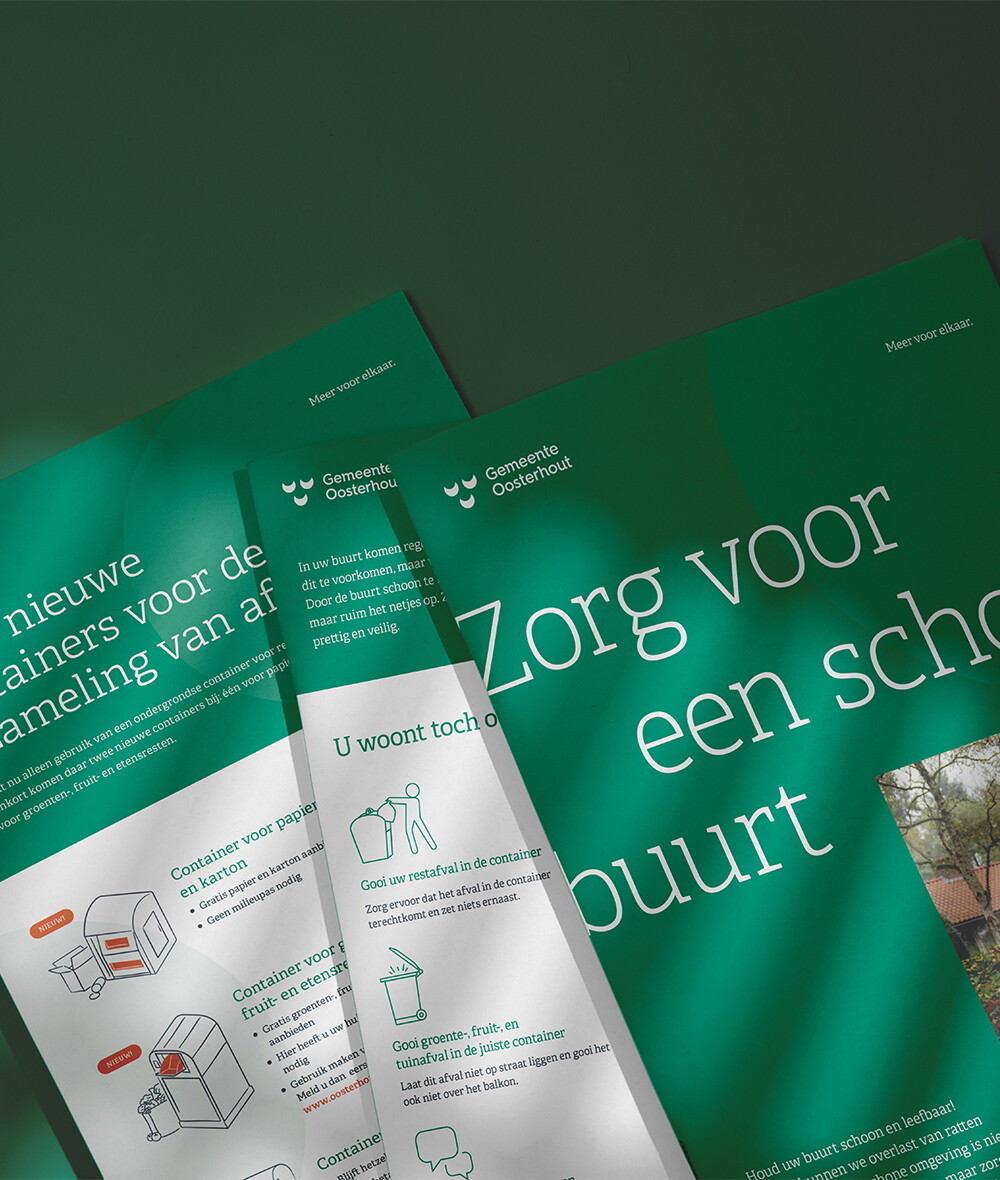 Gemeente Oosterhout flyers afval